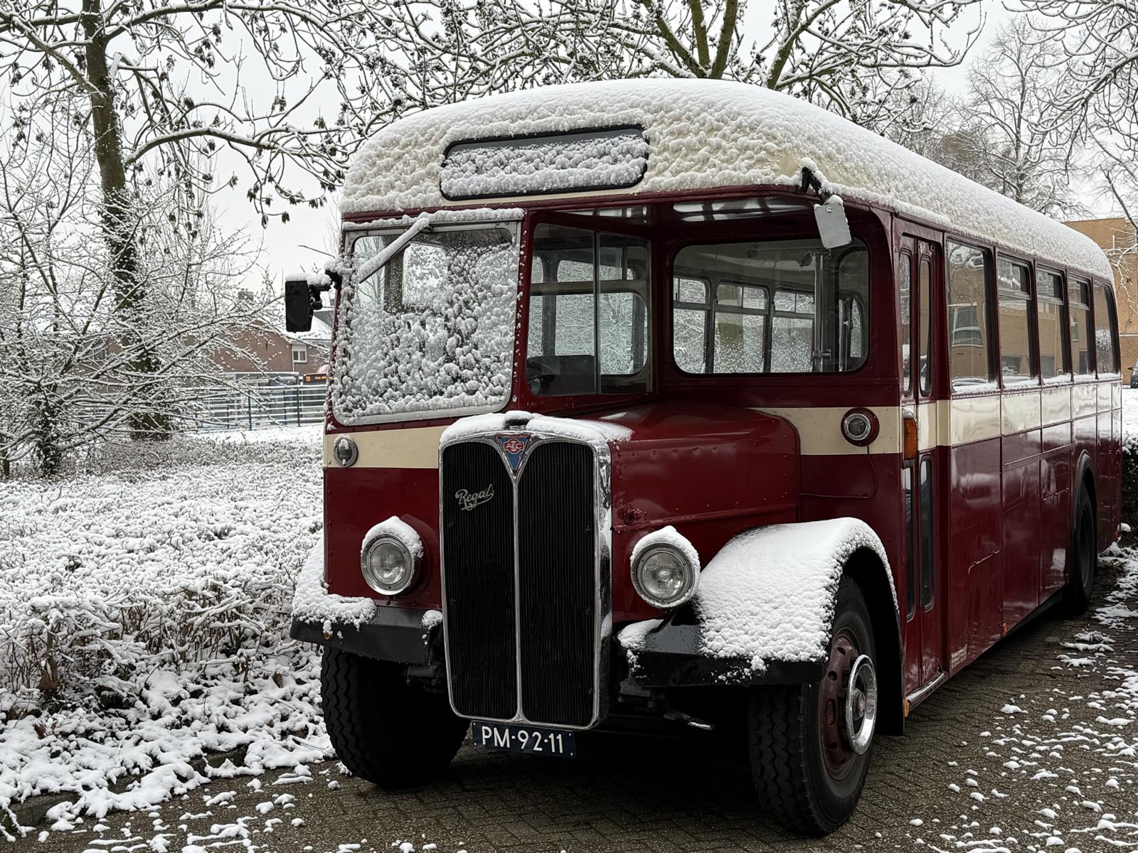 De bus in de sneeuw